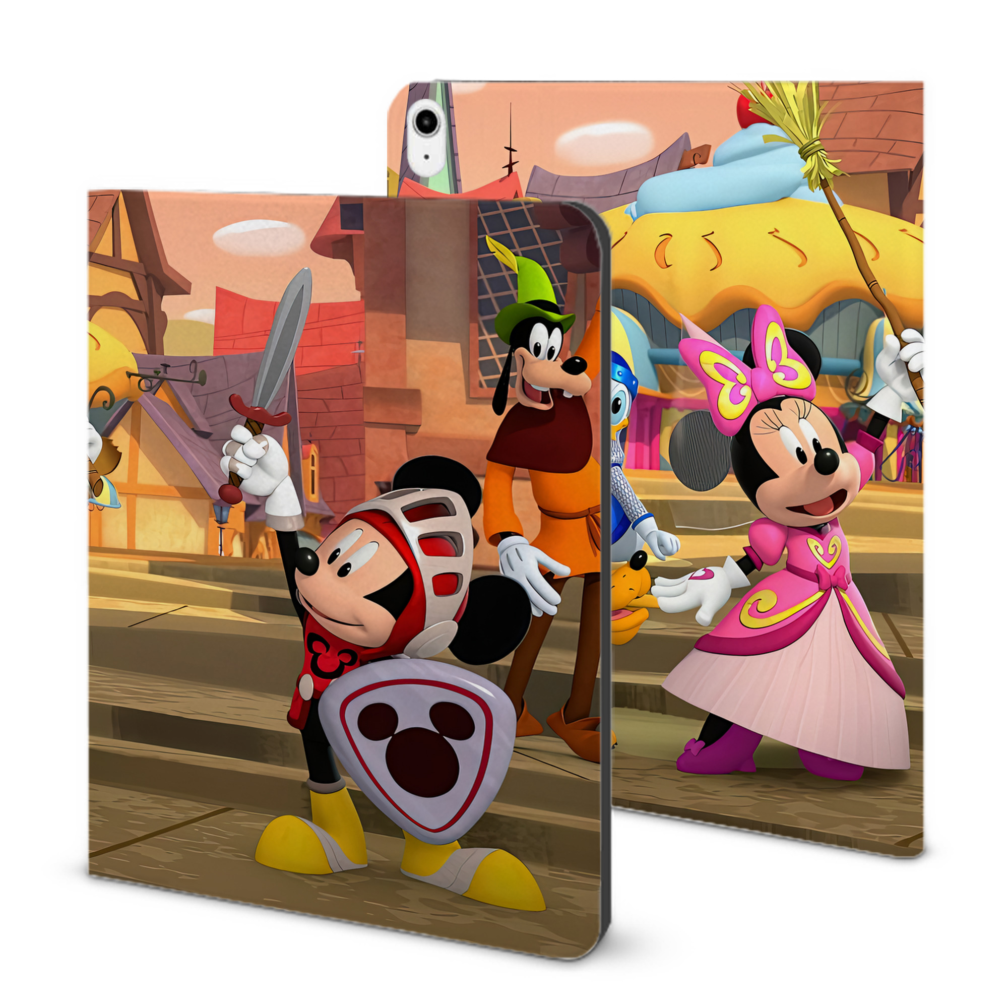 （画像用） ミッキーマウス Mickey Mouse IPadケース ペンホルダー付き ブックスタイルデザイン